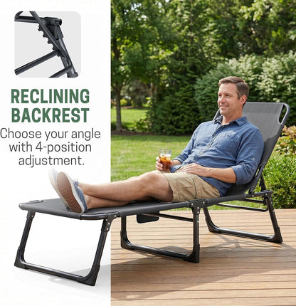 mopaicot camping cots for adults, camping lounge chair, package contents