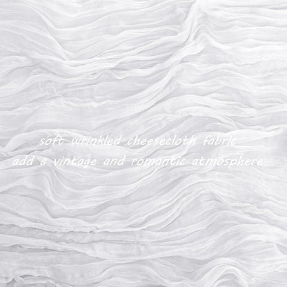 12 Pack 10Ft Cheesecloth Table Runner 35x120 Inch Boho Gauze Table Runner - Image 3