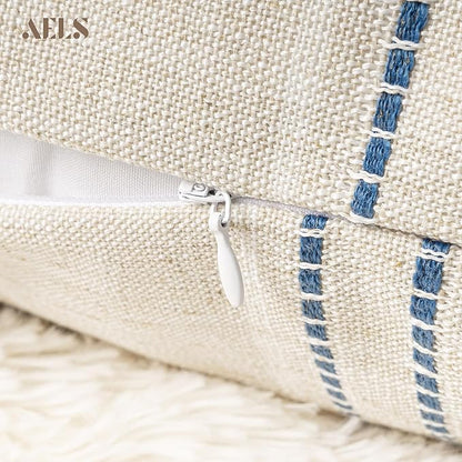 AELS 14x36 Decorative Lumbar Throw Pillow Covers, Farmhouse Linen Textured Long - Image 4