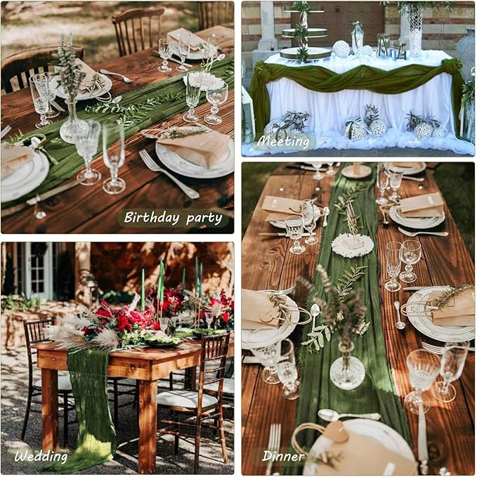 12 Pack Boho Gauze Table Runner - Image 6