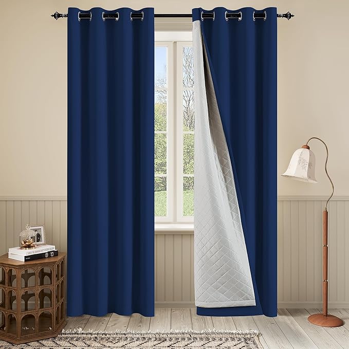 3-in-1 Heavy Winter Room Divider Curtains Grommet Design 100% Blackout Thermal by OYRING
