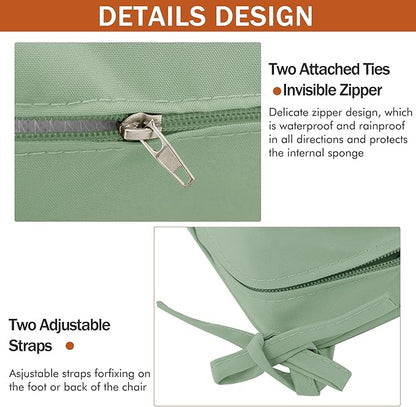Outdoor Chair Cushions 16 x 17 Inch, Waterproof Patio Chair Cushions - Image 5