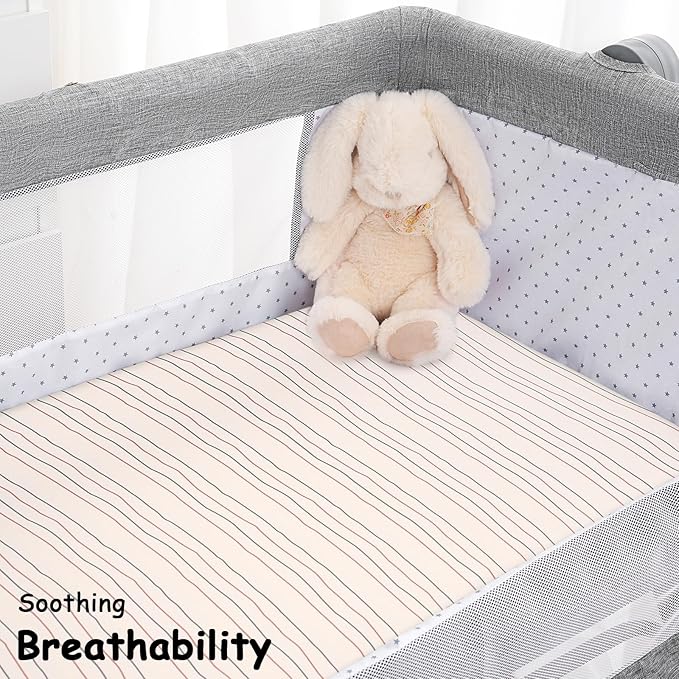 Yoofoss Bassinet Sheets for Baby, Baby Delight, Angelbliss, Soft Breathable - Image 6