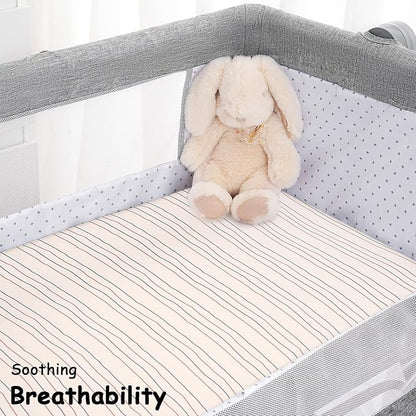 Yoofoss Bassinet Sheets for Baby, Baby Delight, Angelbliss, Soft Breathable - Image 6