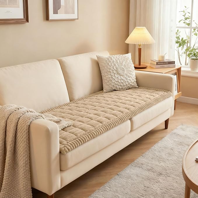 Smiry Couch Cover for Dogs Washable, Non Slip Fuzzy Pet Couch Covers for 3 - Image 7