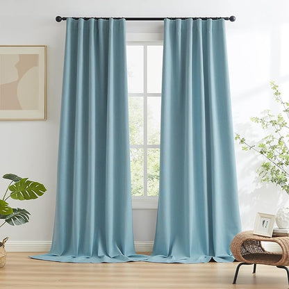 KEQIAOSUOCAI Extra Long 120 Inch Full Blackout Curtains - Image 2