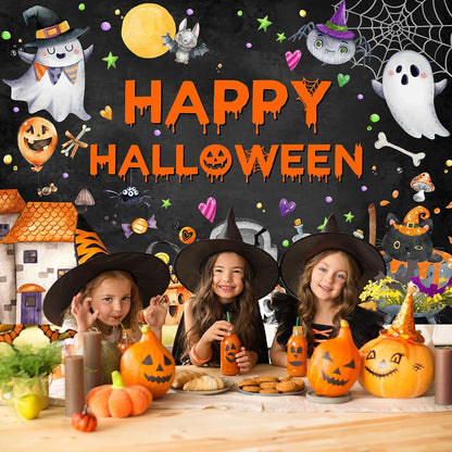 Avezano Happy Halloween Backdrop Halloween Party Decorations