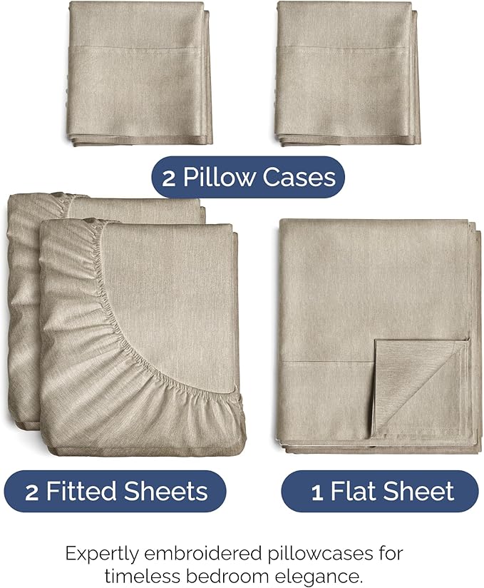 Split King Size 5 Piece Sheet Set - Image 2