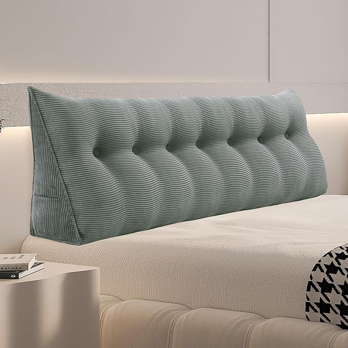 Daneey Headboard Pillow King, Triangular Wedge Headboard Pillow by Daneey