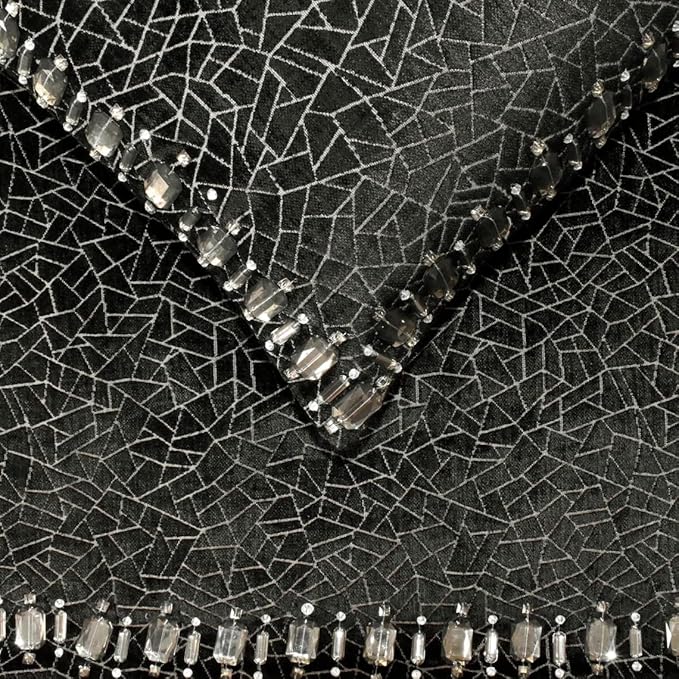The HomeCentric King/Queen/Twin Black Decorative Twin 53"x18" Bed Runner - Image 3