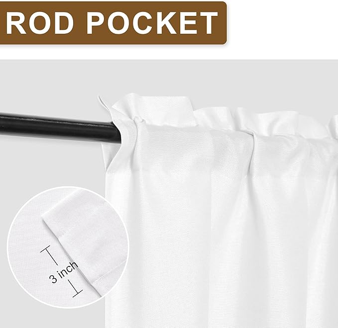 Hiasan White Light Filtering Curtain Valances - Image 3