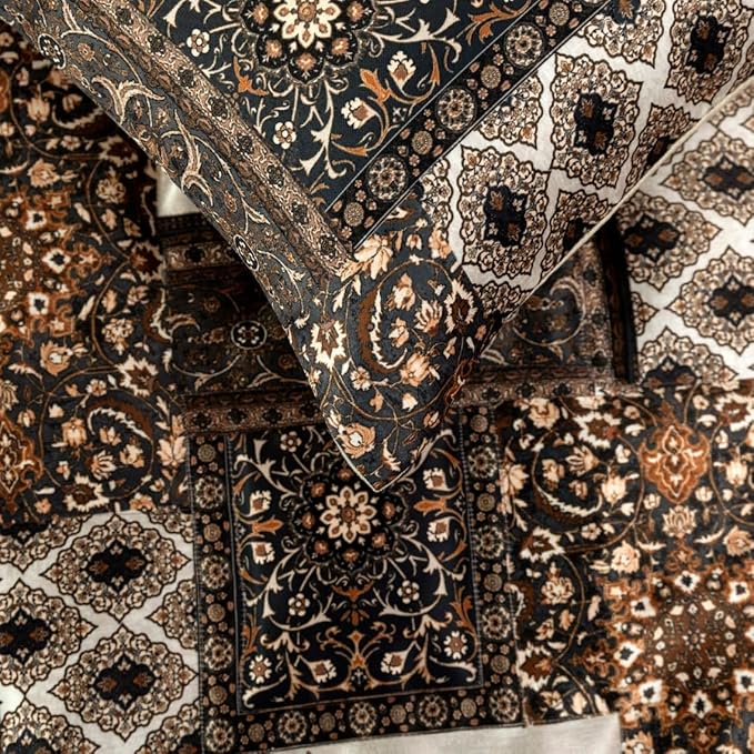 The HomeCentric King/Queen/Twin Brown Decorative Twin 53"x18" Bed Runner - Image 3