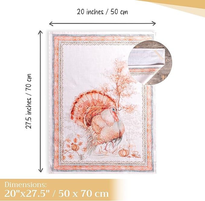 Maison d' Hermine Kitchen Towels Set of 3 100% Cotton 20" x 27.5" Reusable - Image 4