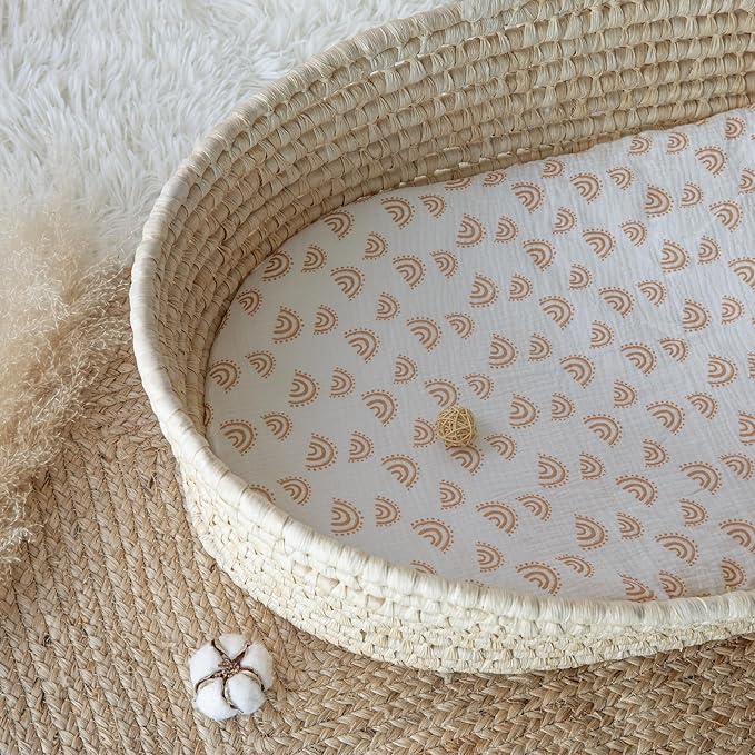 Muslin Bassinet Fitted Sheets, 2 Pack - Image 3