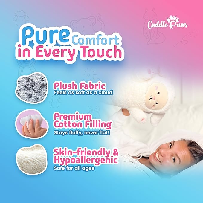 Lamb Plush Body Pillow for Kids | Long Stuffed Animal Cuddle Pillow | Soft - Image 2