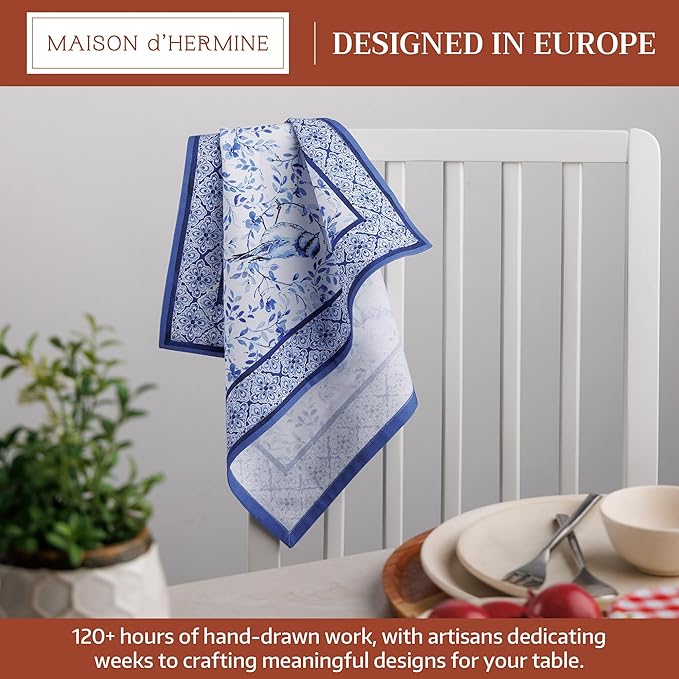 Maison d' Hermine Cloth Napkins Set of 4 100% Cotton Soft & Durable Everyday - Image 2