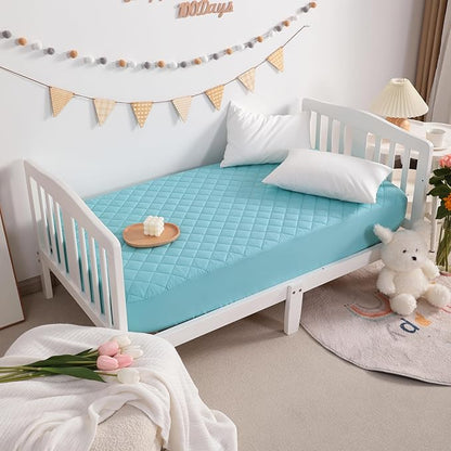 NTBAY 2 Pack Waterproof Mini Crib Mattress Protector, Quilted 24"x38" Fitted - Image 6