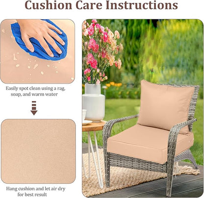 Waterproof Outdoor Chair Cushion Set of 4, Outdoor Cushions - Image 7