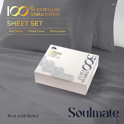 Mayfair Linen 100% Cotton Bed Sheets Full Sheet Set - Image 3