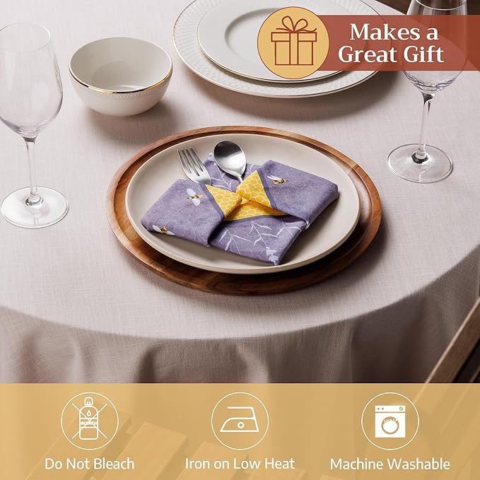 Maison d' Hermine Cloth Napkins Set of 4 100% Cotton Soft & Durable Everyday - Image 4