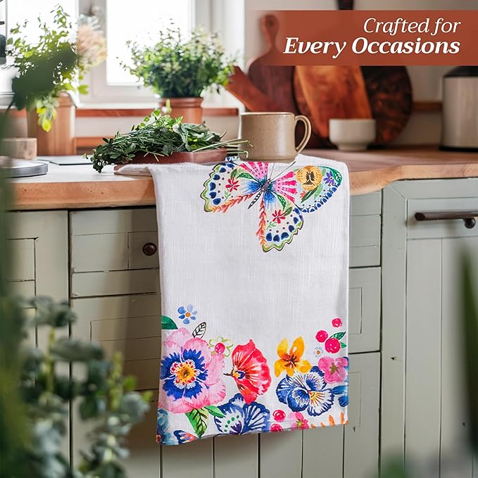 Maison d' Hermine Kitchen Towels Set of 3 100% Cotton 27.50" x 20" Reusable - Image 6