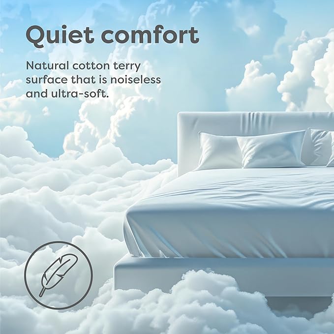 HOSPITOLOGY PRODUCTS FullXL Mattress Protector Hypoallergenic Natural Cotton - Image 5
