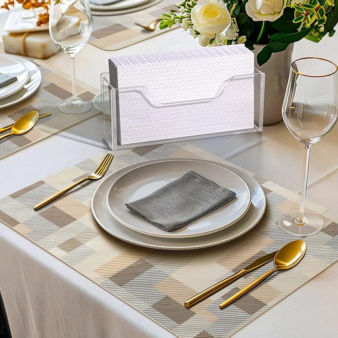Napkin Holder, Vertical Square Disposable Hand Towel Paper Waterproof Lucite - Image 2