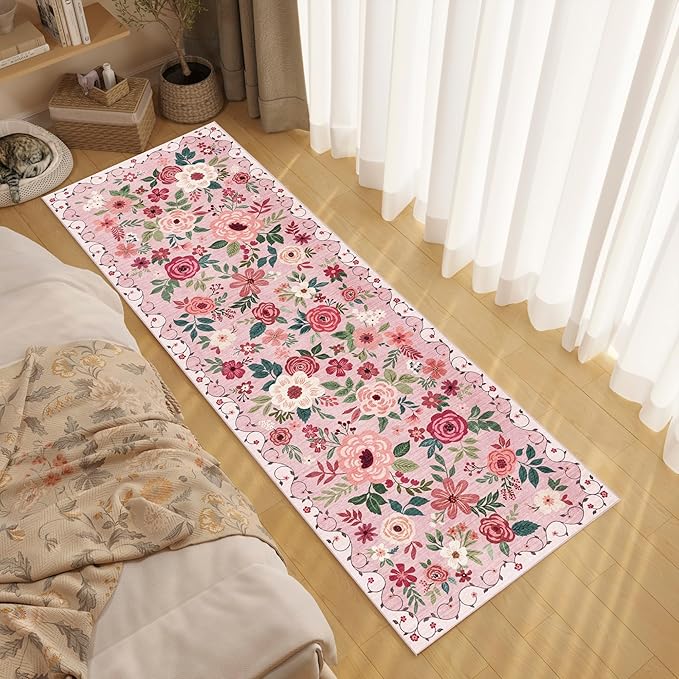 DUKINO 2x10 Kitchen Runner Rug for Hallway, Washable Runner Rug by DUKINO