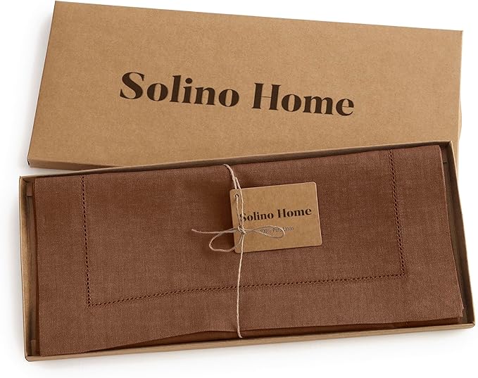 Solino Home Linen Brown Table Runner 48 Inches - Image 5