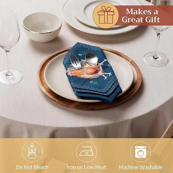Maison d' Hermine Cloth Napkins Set of 4 100% Cotton Soft & Durable Everyday - Image 4