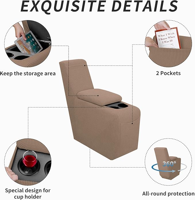 Easy-Going 2-Piece Recliner Console Cover - Image 3