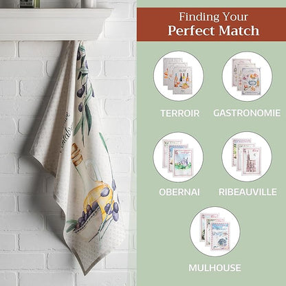 Maison d' Hermine Kitchen Towels Set of 3 100% Cotton 27.50" x 20" Reusable - Image 5