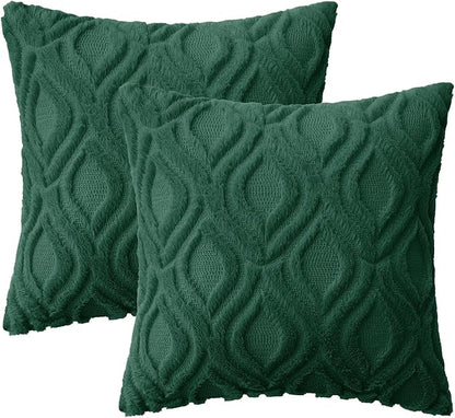 MIULEE Christmas Dark Green Throw Pillow Covers 18x18 Inch, Soft Winter Plush - Image 6