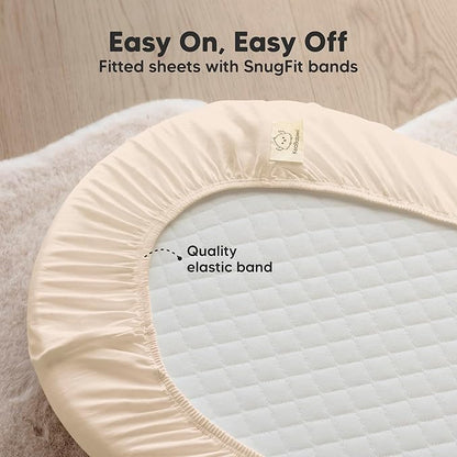 2-Pack Organic Bassinet Sheets for Girls, Boys - Image 5