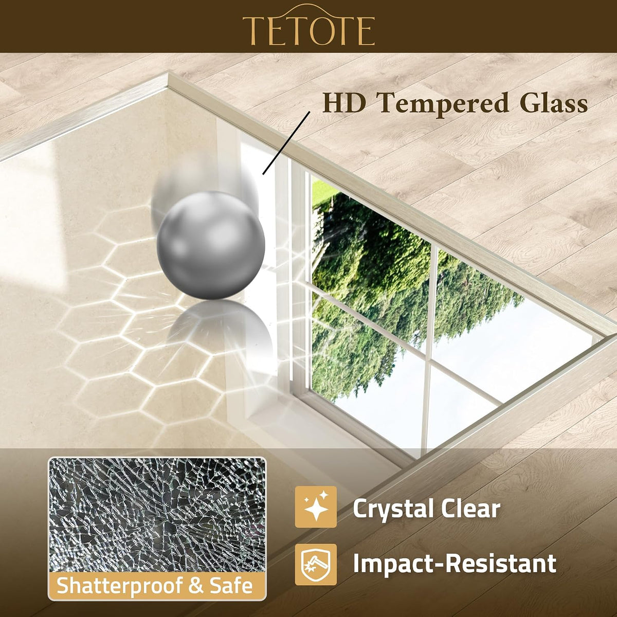 tetote brushed nickel bathroom mirror 24" x 30" showing dimensions