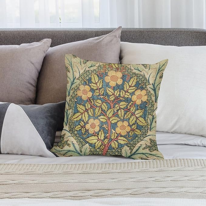 William Morris Floral Original Throw Pillow Covers Boho Art Retro Design Cozy - Image 5