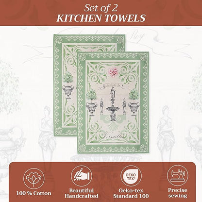 Maison d' Hermine Kitchen Towels Set of 2 100% Cotton 27.50" x 20" Reusable - Image 2