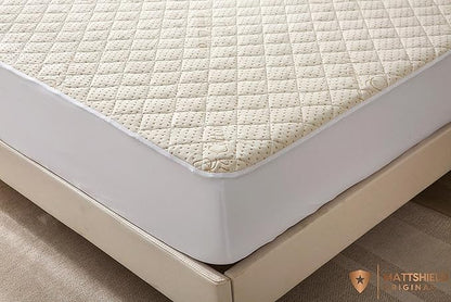 Luxury Quilted Organic Cotton Mattress Protector Full - Image 9