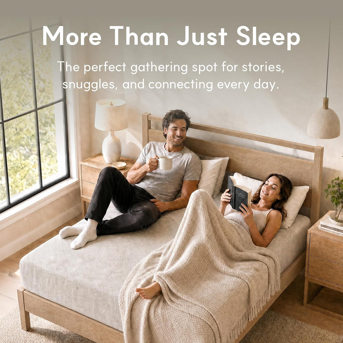lifement 12 inch full size memory foam mattress, side view