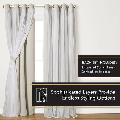 TOWN & COUNTRY LUXE Talia Double Layer Indoor Curtains, Sheer and Room - Image 11
