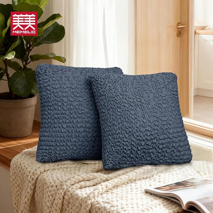 Throw Pillow Covers 18x18 Inch Solid Elastic Flexible Size Decorative Pillow - Image 3