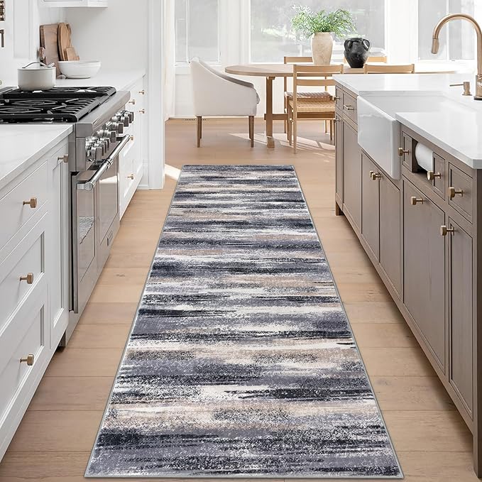 Modern Abstract Runner Rug 3x8 - Image 2
