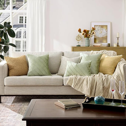 GIGIZAZA Sage Green Velvet Pillow Covers 12x20 - Image 7
