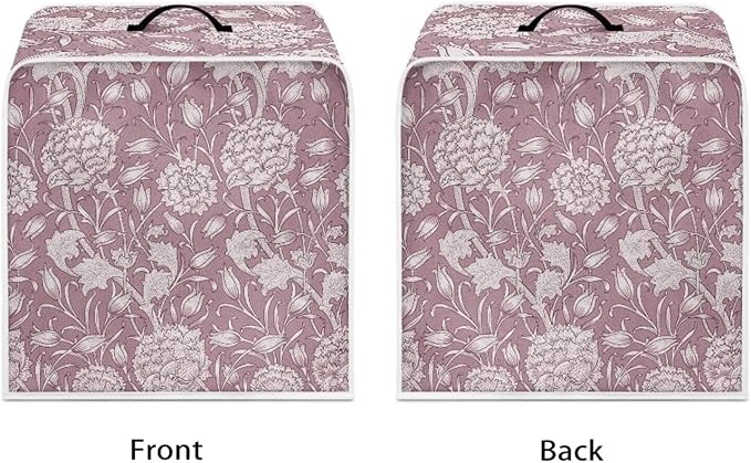 Red William Morris Coffee Maker Cover – Dust Protection Stain Resistant - Image 2