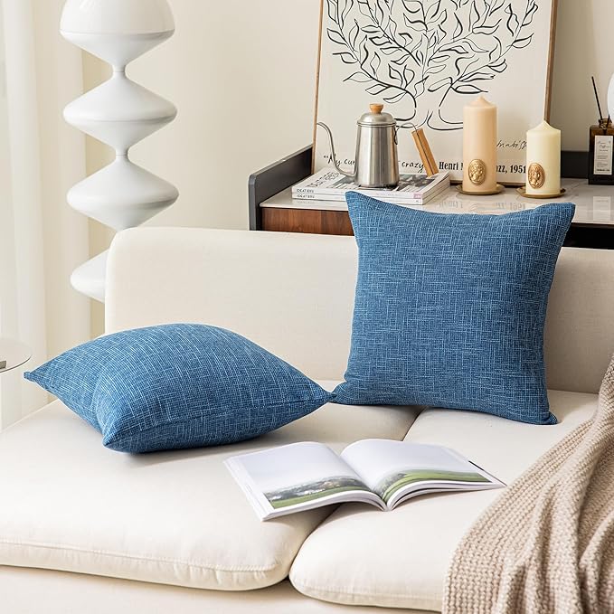 Kevin Textile Pack of 2 Decorative 2 Tone Linen Pillow Covers Cushion Cover - Image 5