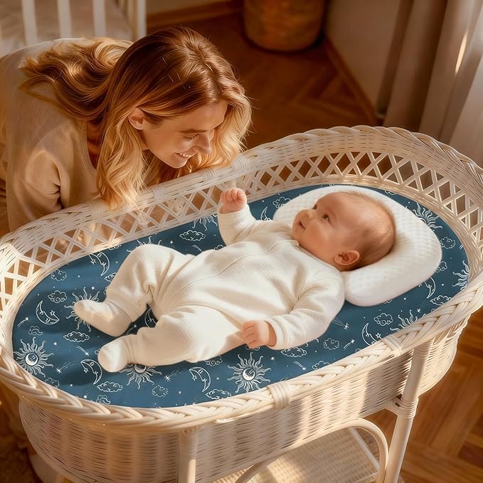 Baby Bassinet Sheets for Baby Boy Girls, Baby Delight, Angelbliss - Image 3