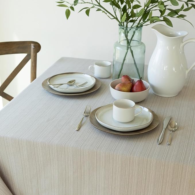Benson Mills Cameron Textured Fabric Table Cloth, - Image 2