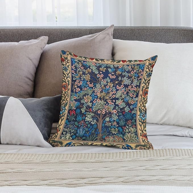 William Morris Floral Original Throw Pillow Covers Boho Art Retro Design Cozy - Image 5