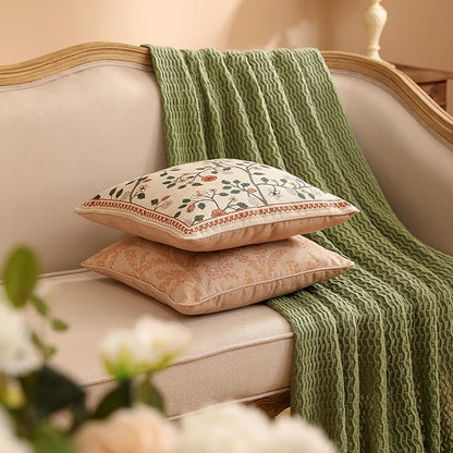 ISAENNE Design Linen Classic Throw Pillow Covers 18"x18", French Farmhouse - Image 7