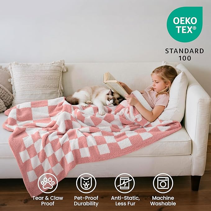 Joiedomi Throw Blanket for Couch, Cozy Cute Soft Throw Home Room Decor - Image 4
